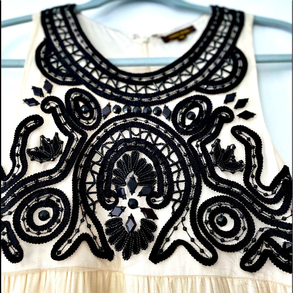 Anthropologie Dresses | Vineet Ball Sleeveless tulle lavish Embroidery & Beading